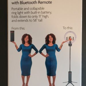 Sunpak - Mini Box Self-Storing Collapsible Bi-Color Vlogging Ring Light Kit 