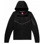 NIKE Nike Men’s Tech Full-Zip Windrunner Hoodie Black/Black Size 2X 